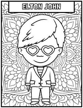 Famous icons and pop stars coloring pages mindfulness coloring sheets