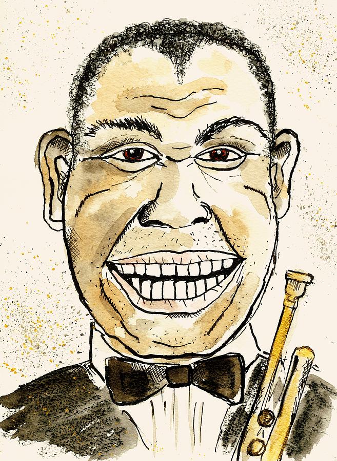 Louis armstrong drawing by nataliya vetter