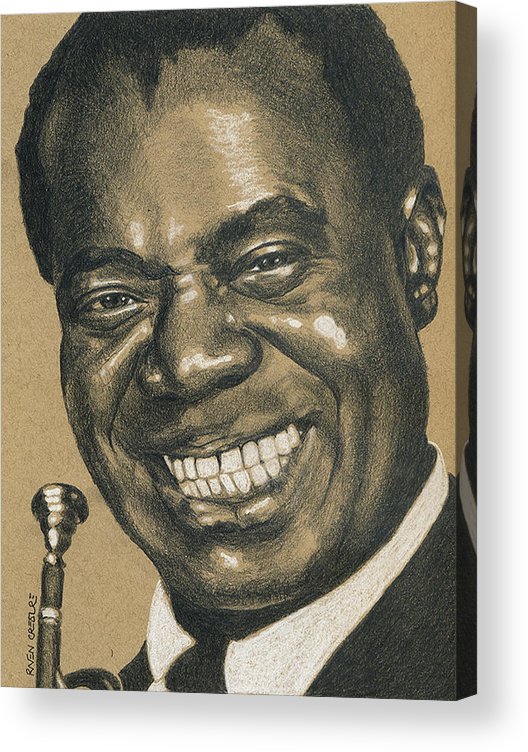 Louis armstrong satchmo acrylic print by raven creature