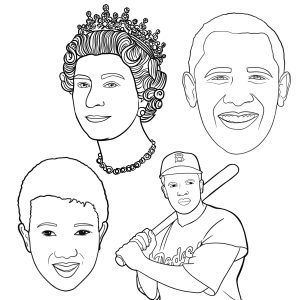 People coloring pages