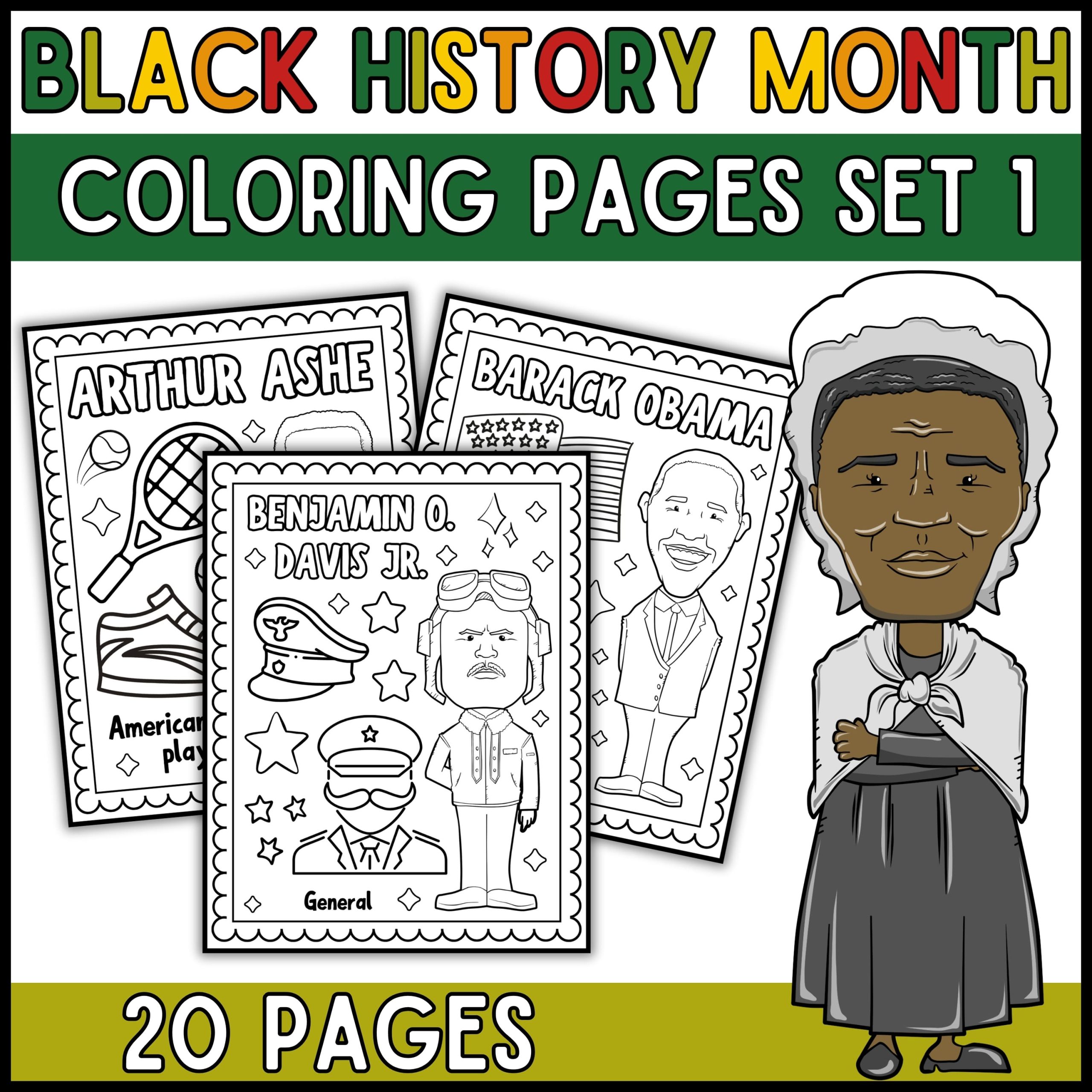 African american leaders coloring pages and bookmarks bundle black history month made by teachers