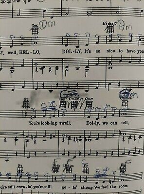 Hello dolly louis armstrong vintage sheet music piano vocal