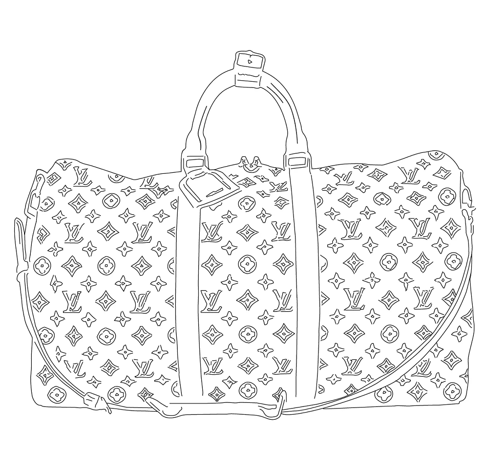 Louis vuitton bag coloring page