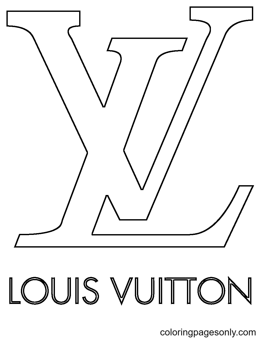 Louis vuitton logo coloring page