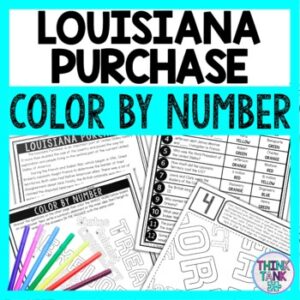 Louisiana purchase color by number