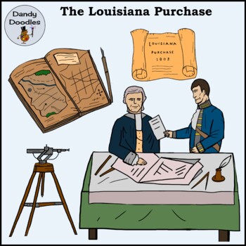 The louisiana purchase clip art by dandy doodles tpt