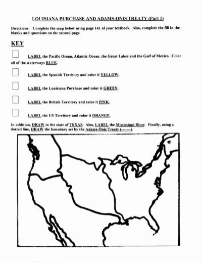 Louisiana purchase and adams