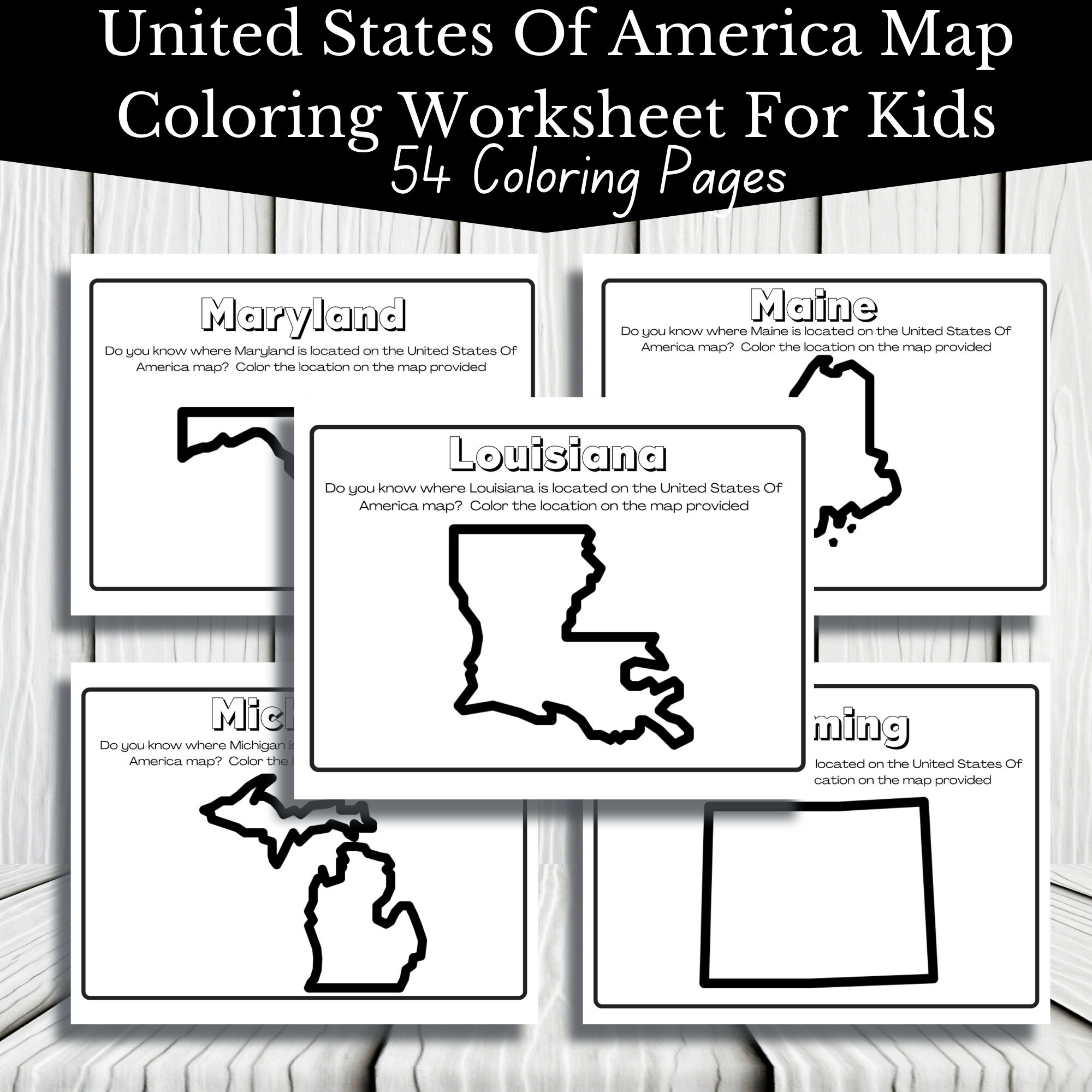 The united states of america map coloring worksheet for kids america states map coloring pages usa coloring map for teens coloring book download now