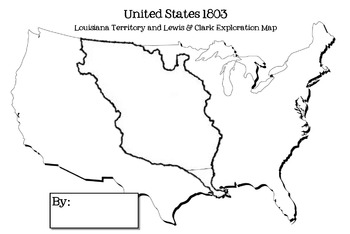 Louisiana territory and lewis clark exploration map activity map activities lewis and clark map crafts