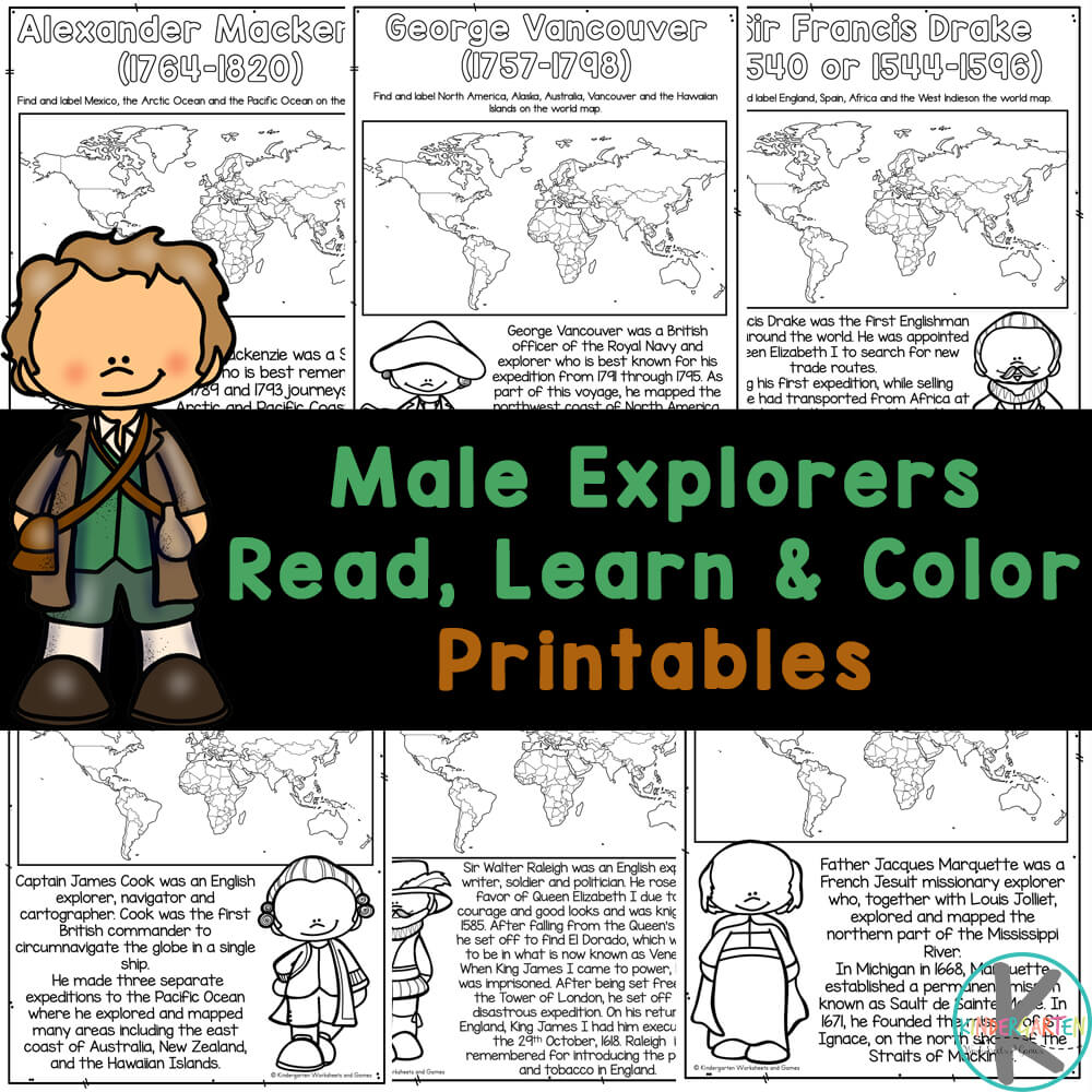 Ð free printable famous early explorers coloring pages