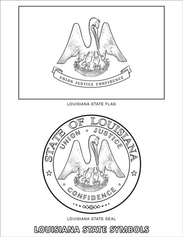 Louisiana state symbols coloring page free printable coloring pages