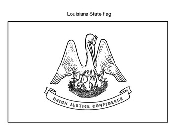 Louisiana state flag blank by northeast education tpt