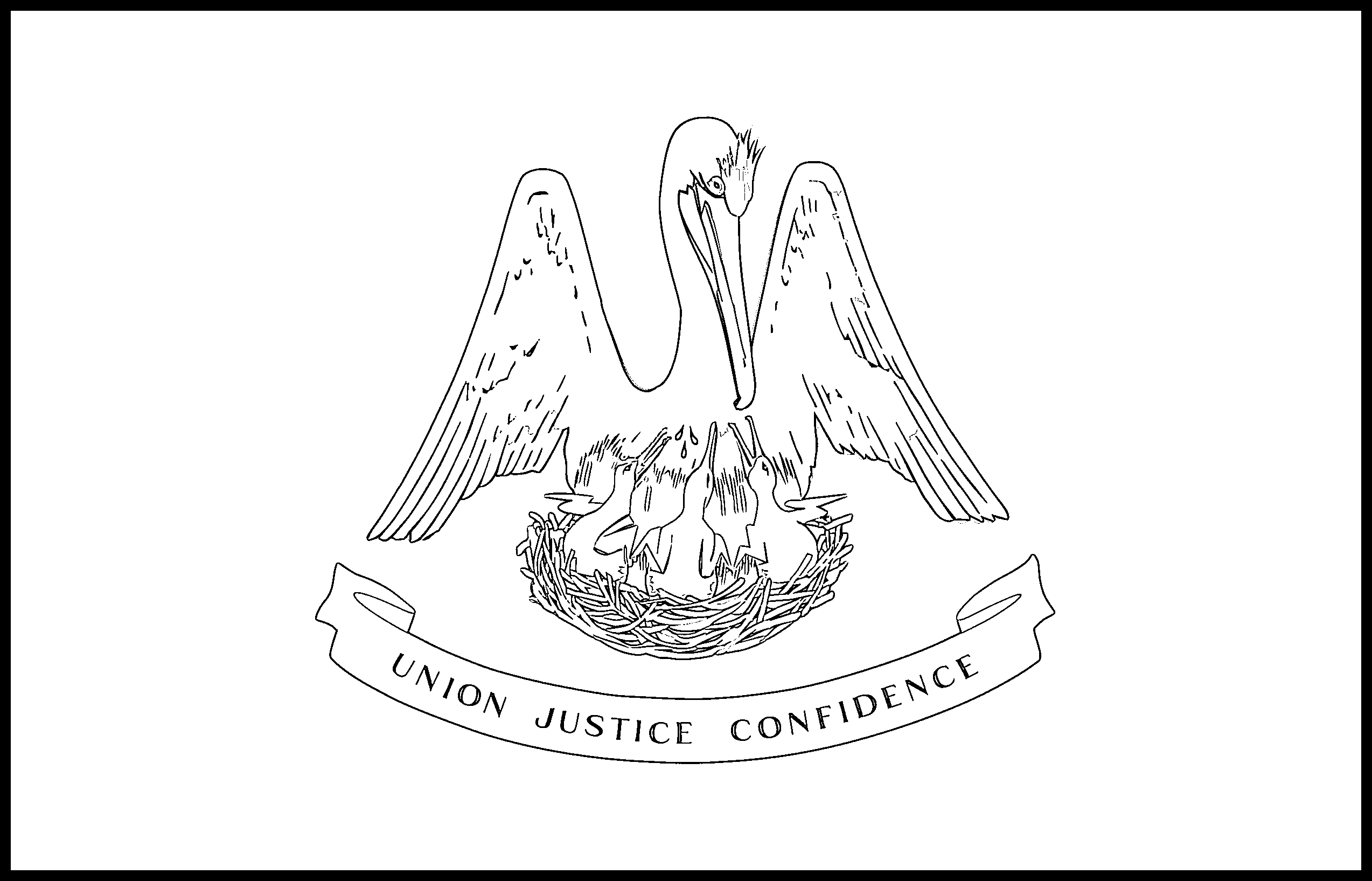 Louisiana flag coloring page â state flag drawing â flags web