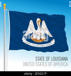 Louisiana federal state flag united states vector illustration stock vector image art