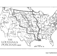 Louisiana purchase map coloring pages