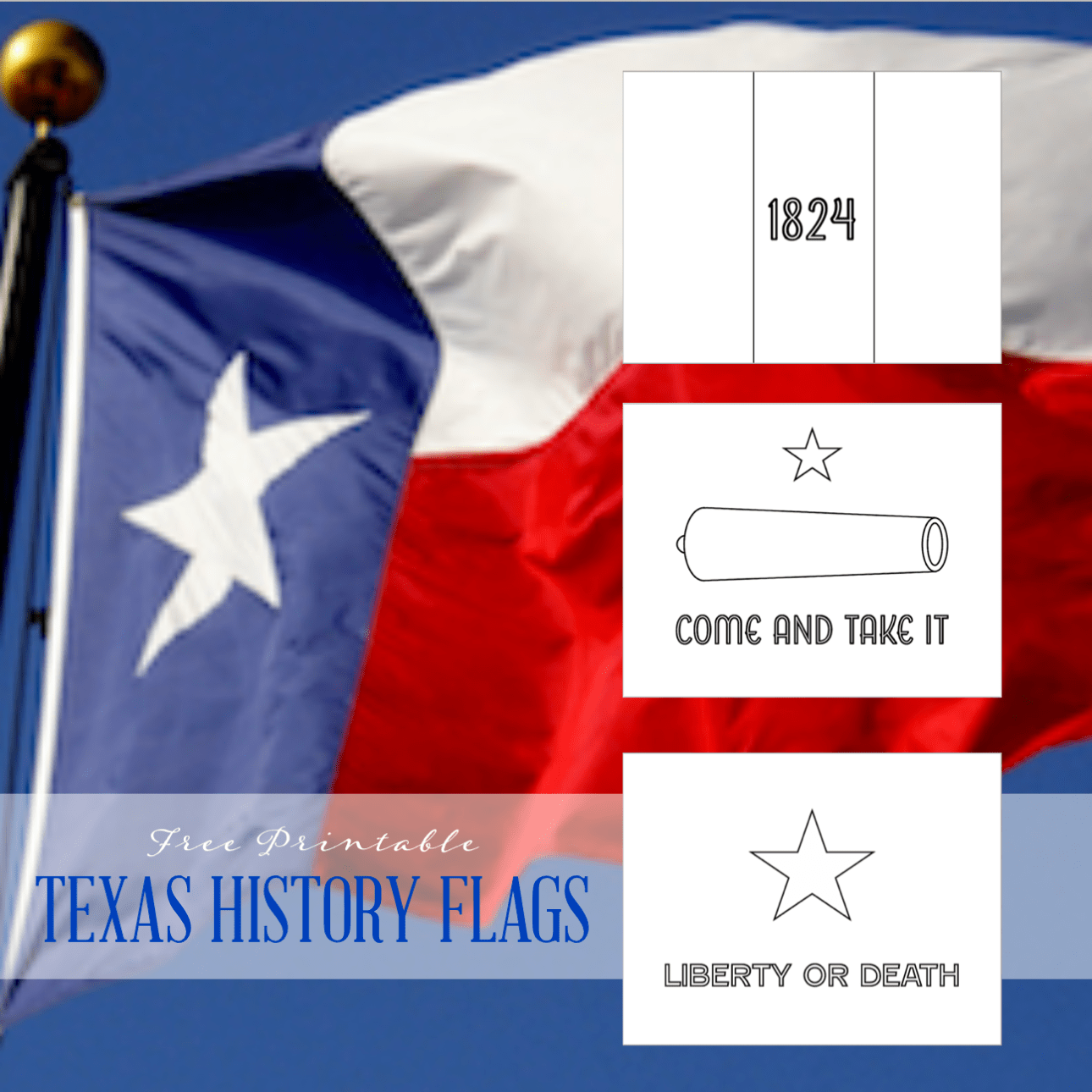 Texas historical flag coloring pages