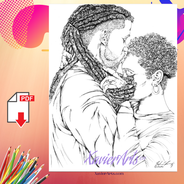 Locs of love adult coloring sheet nubian coloring african american c â