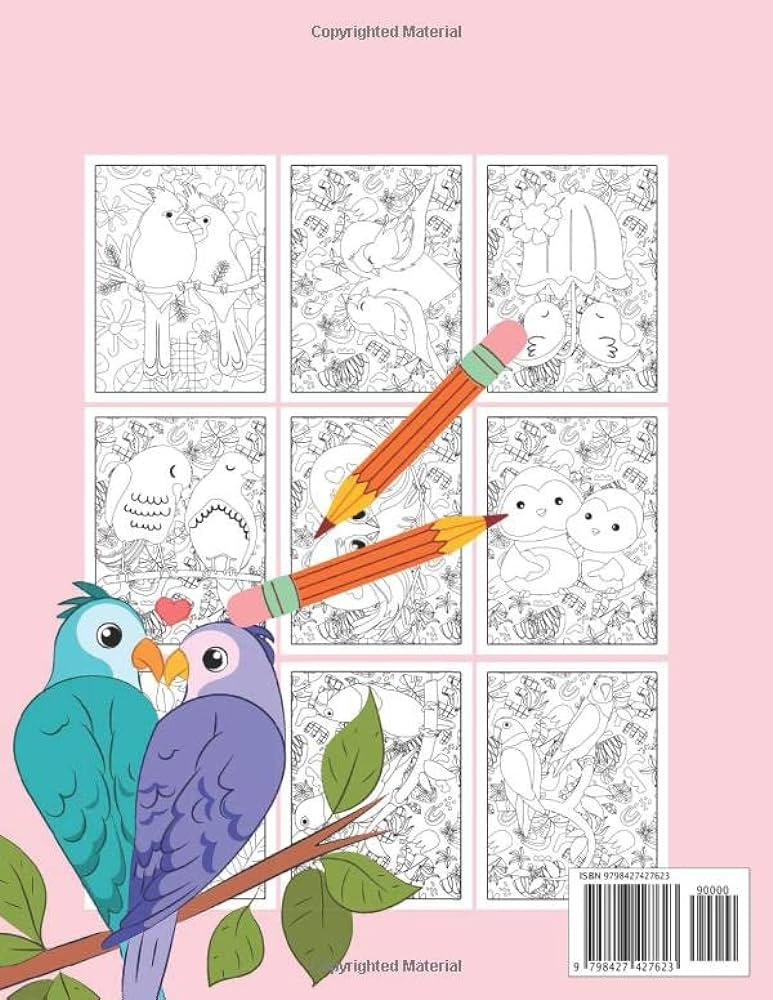 Love birds coloring book for kids a bird lovers coloring book with gorgeous bird designs love bird coloring books perfect gift for kidsteens windsor herman books