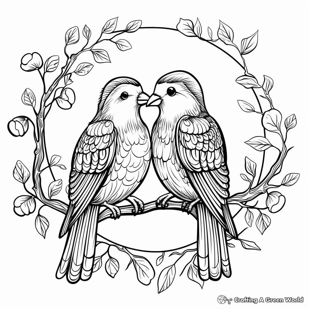 Love bird coloring pages