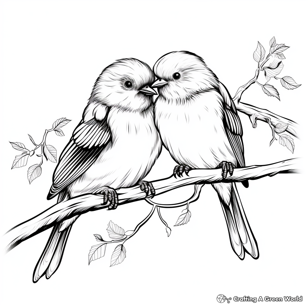 Love bird coloring pages