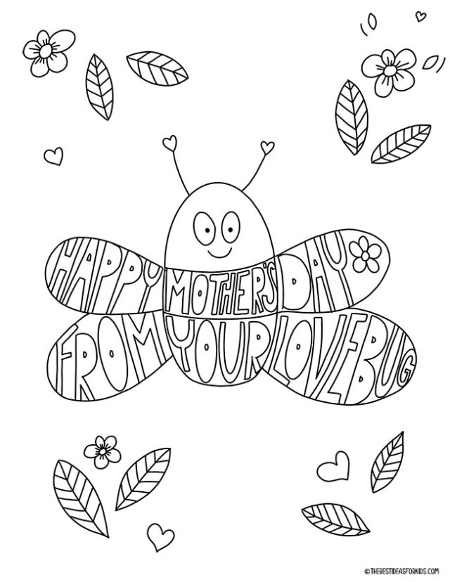 Mothers day coloring pages