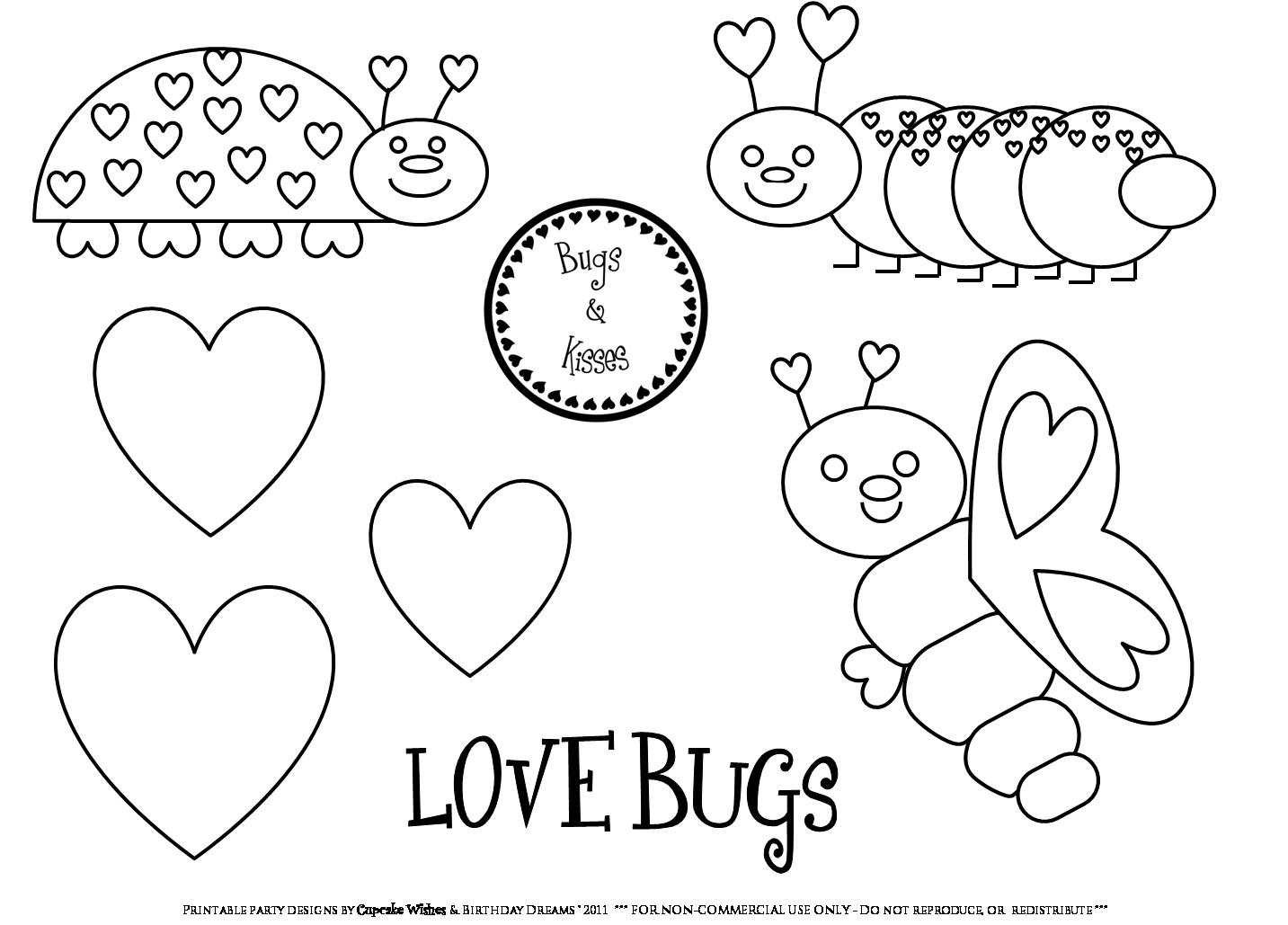 Free valentine coloring pictures to print off friday freebie love bugs printable party collection coloâ bug coloring pages love bugs valentine coloring