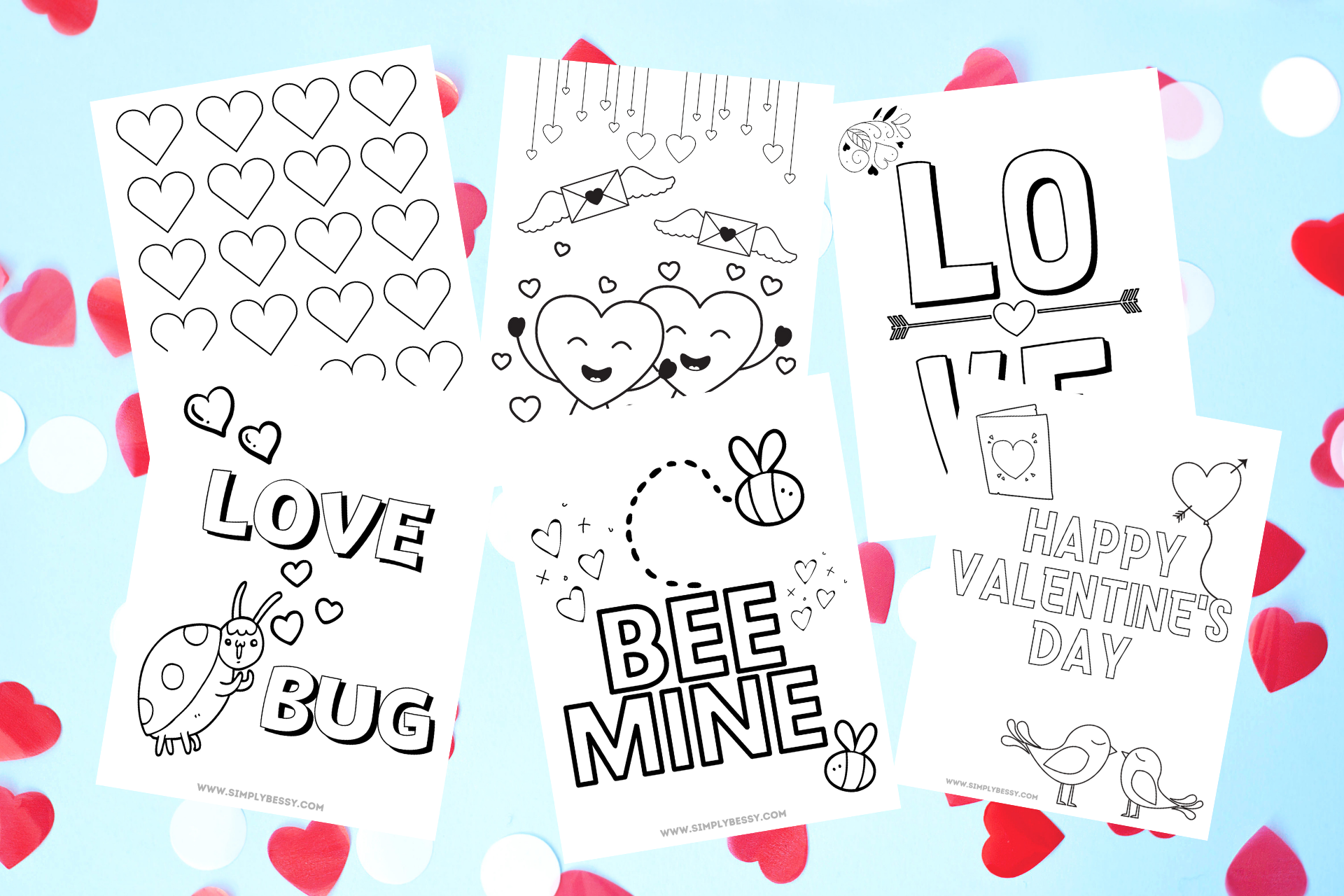 Valentines day coloring pages