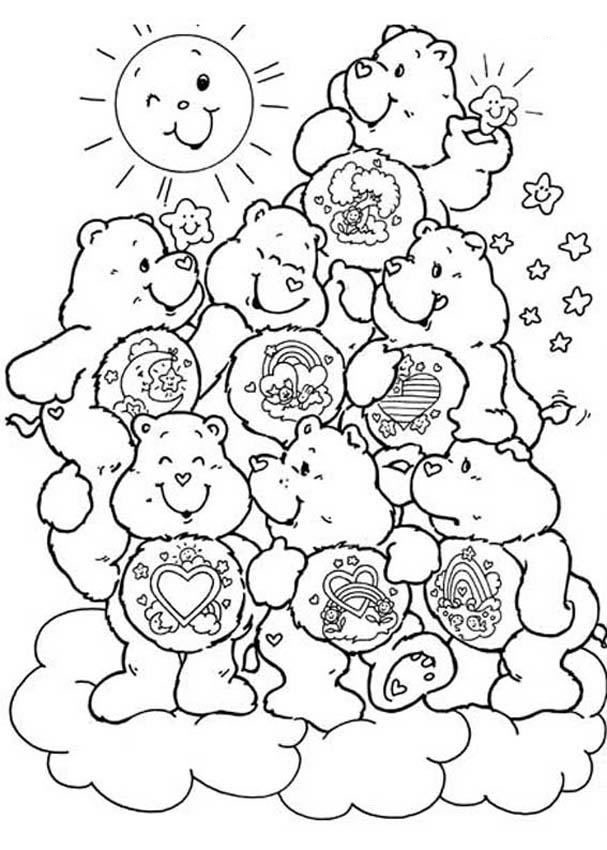 All care bears coloring pages