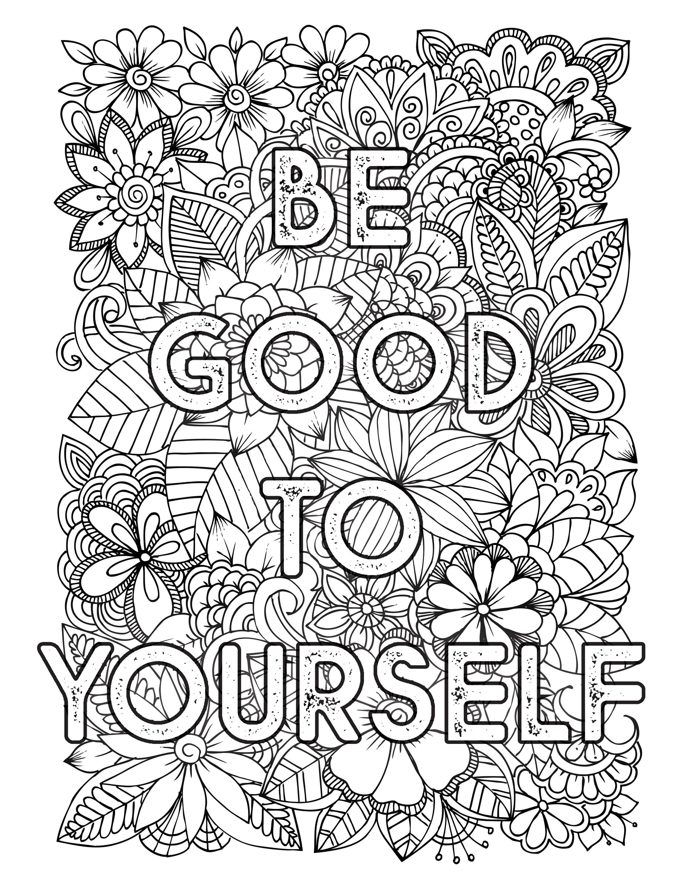 Self love coloring pages download now