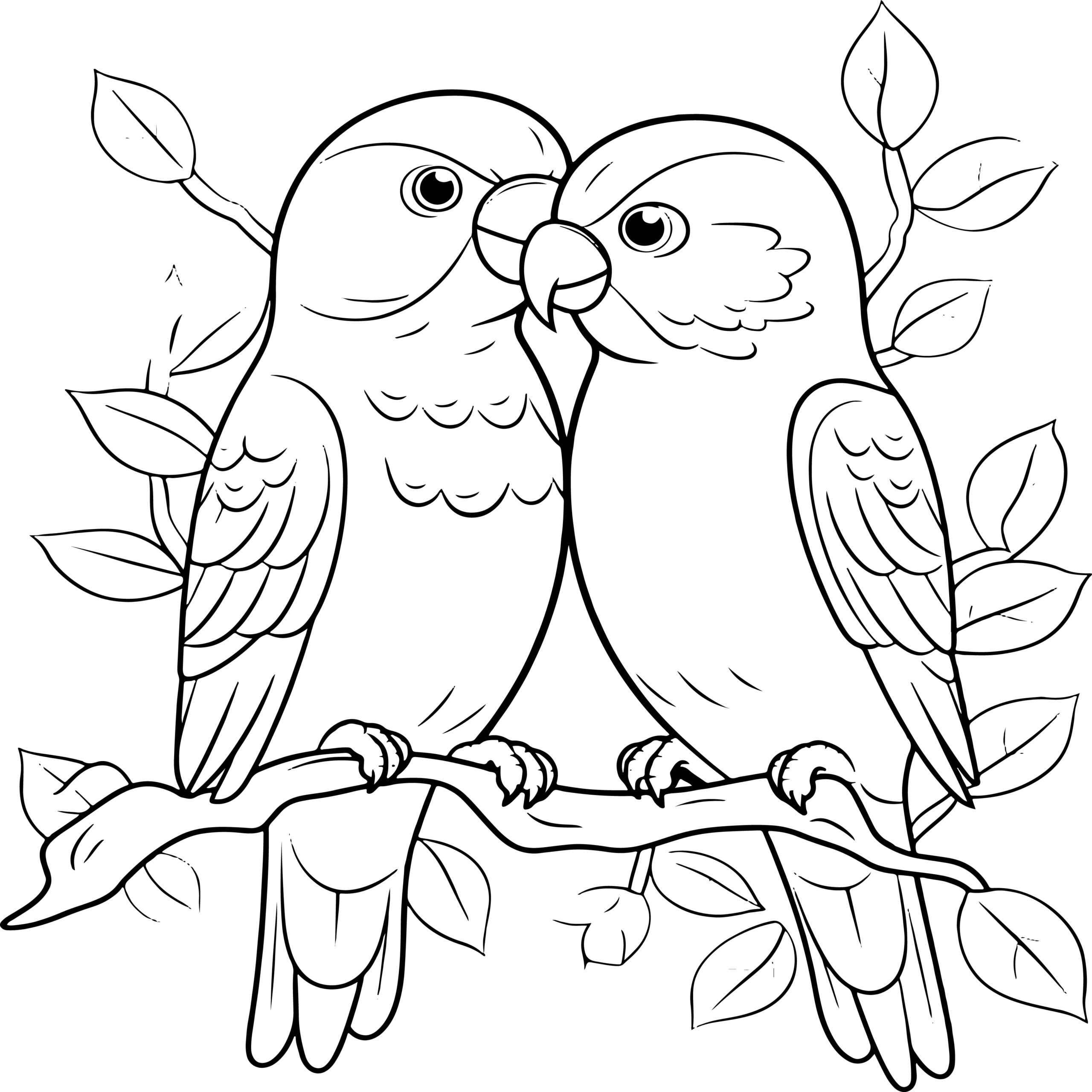 Cute bird love coloring book for adult and kids bird coloring pages made by teachers