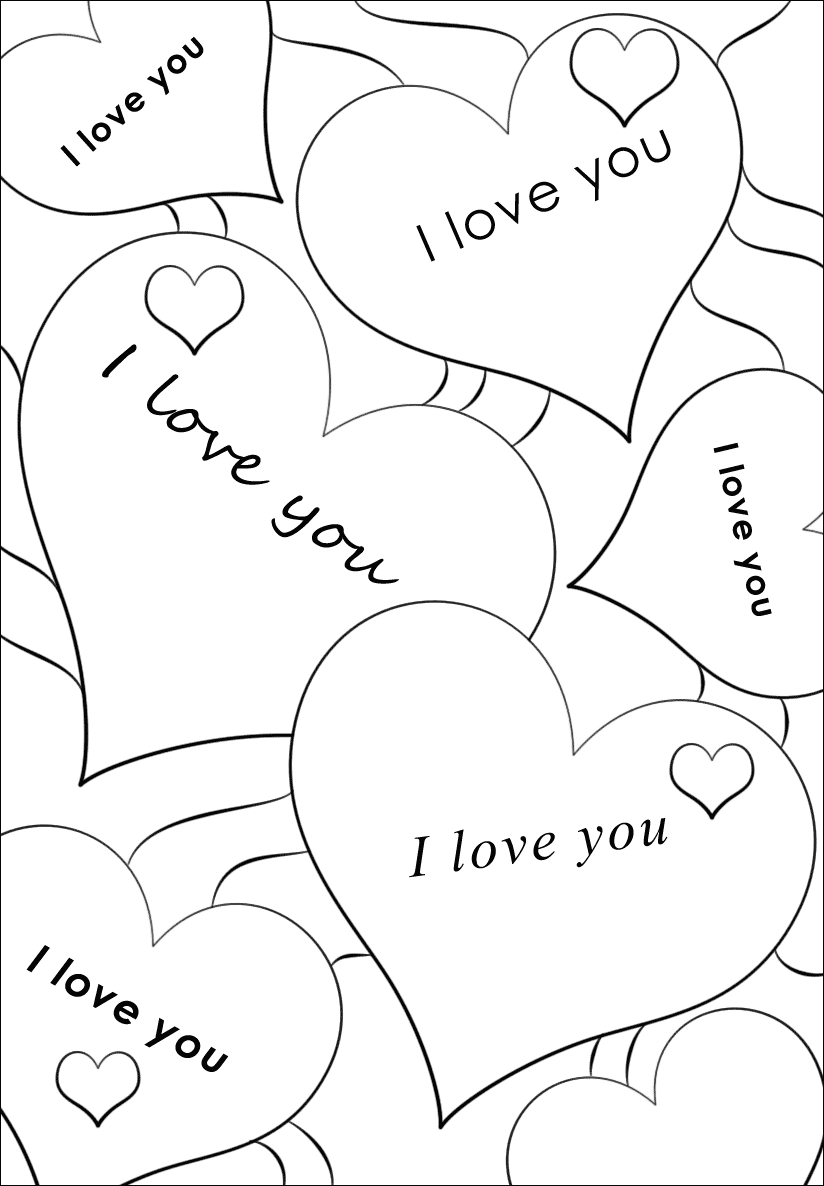 Love coloring pages