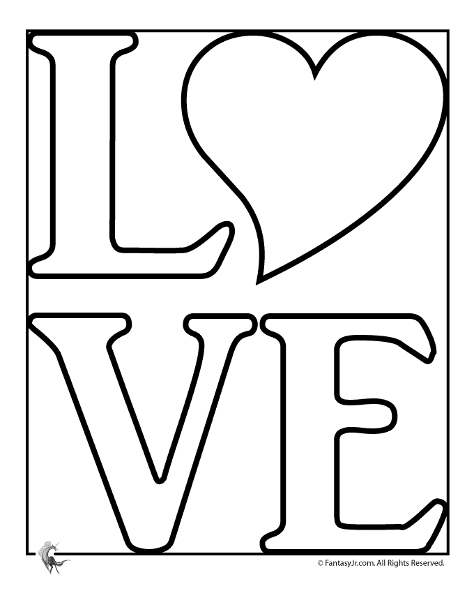 Love coloring pages heart coloring pages