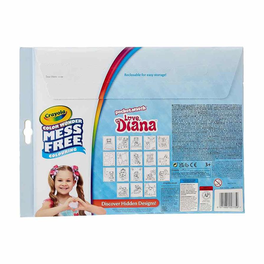 Shop crayola color wonder mess free love diana coloring pages with markers online in qatar toys r us qatar