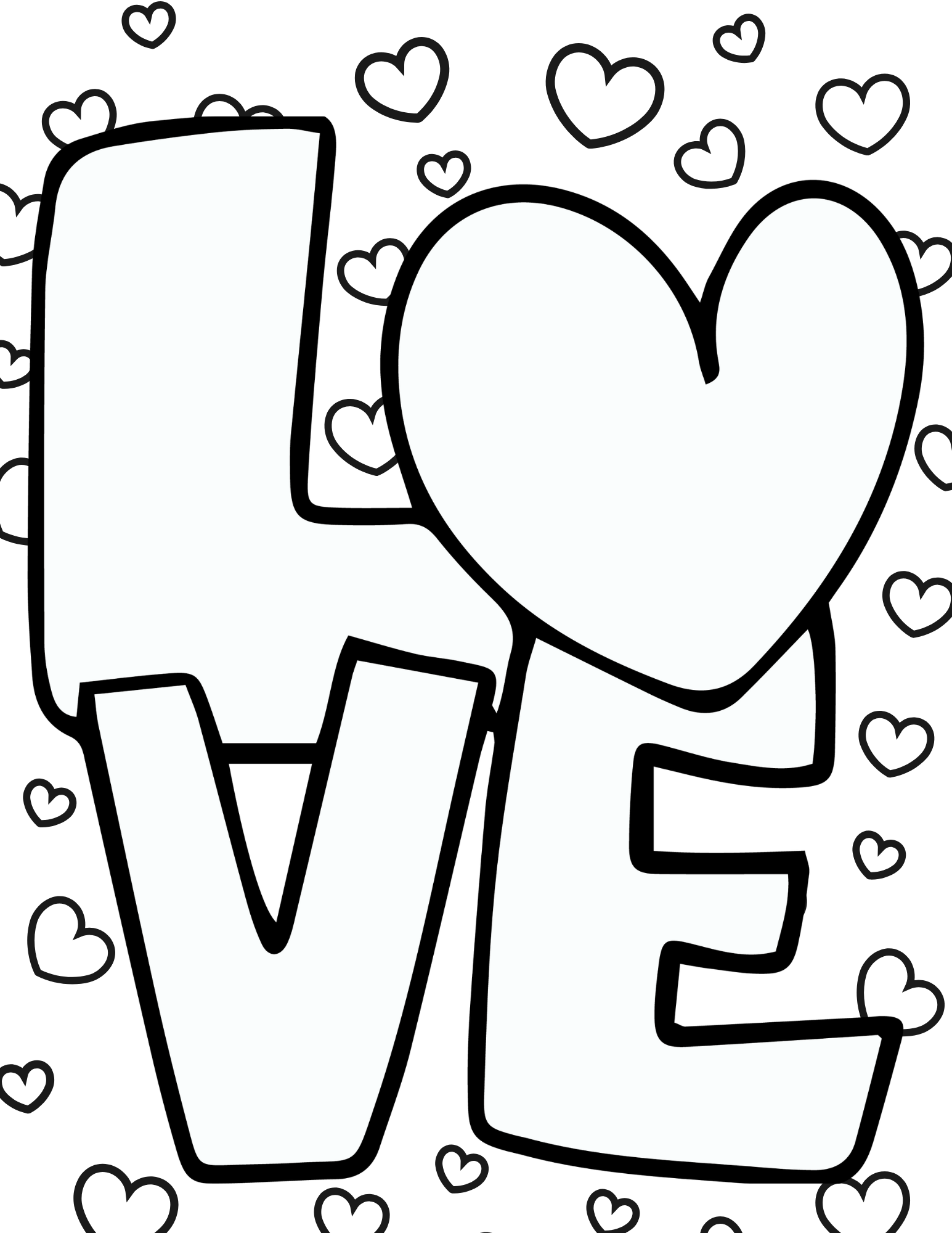 Free printable love coloring pages for kids and adults