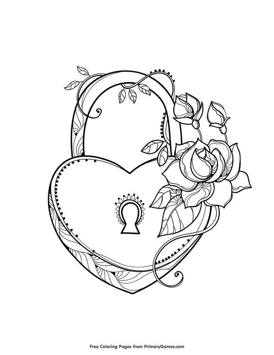 Free printable valentines day coloring pages for adults