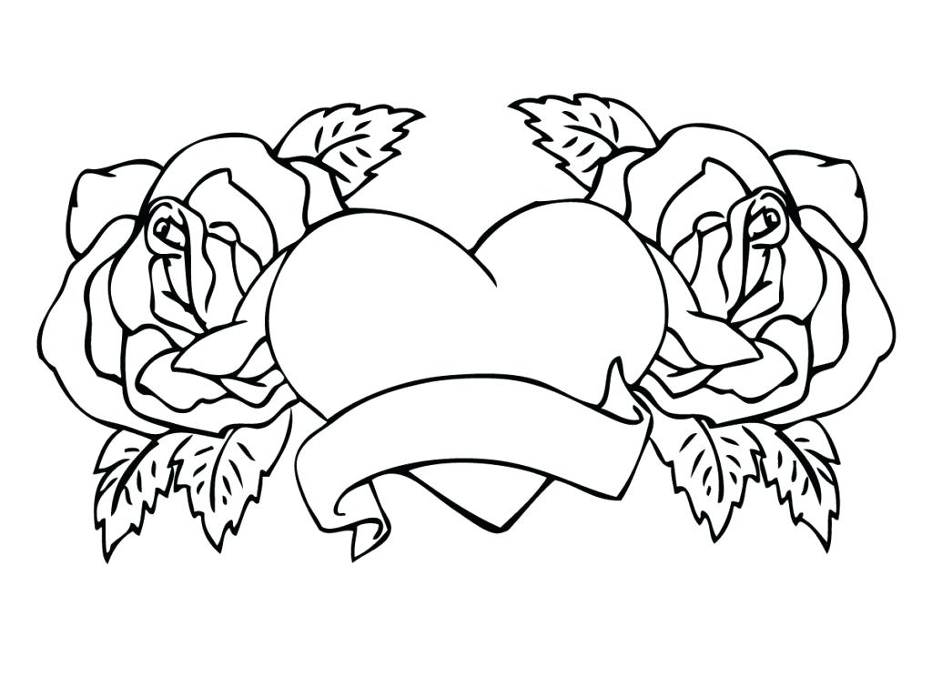 Hearts coloring pages for adults