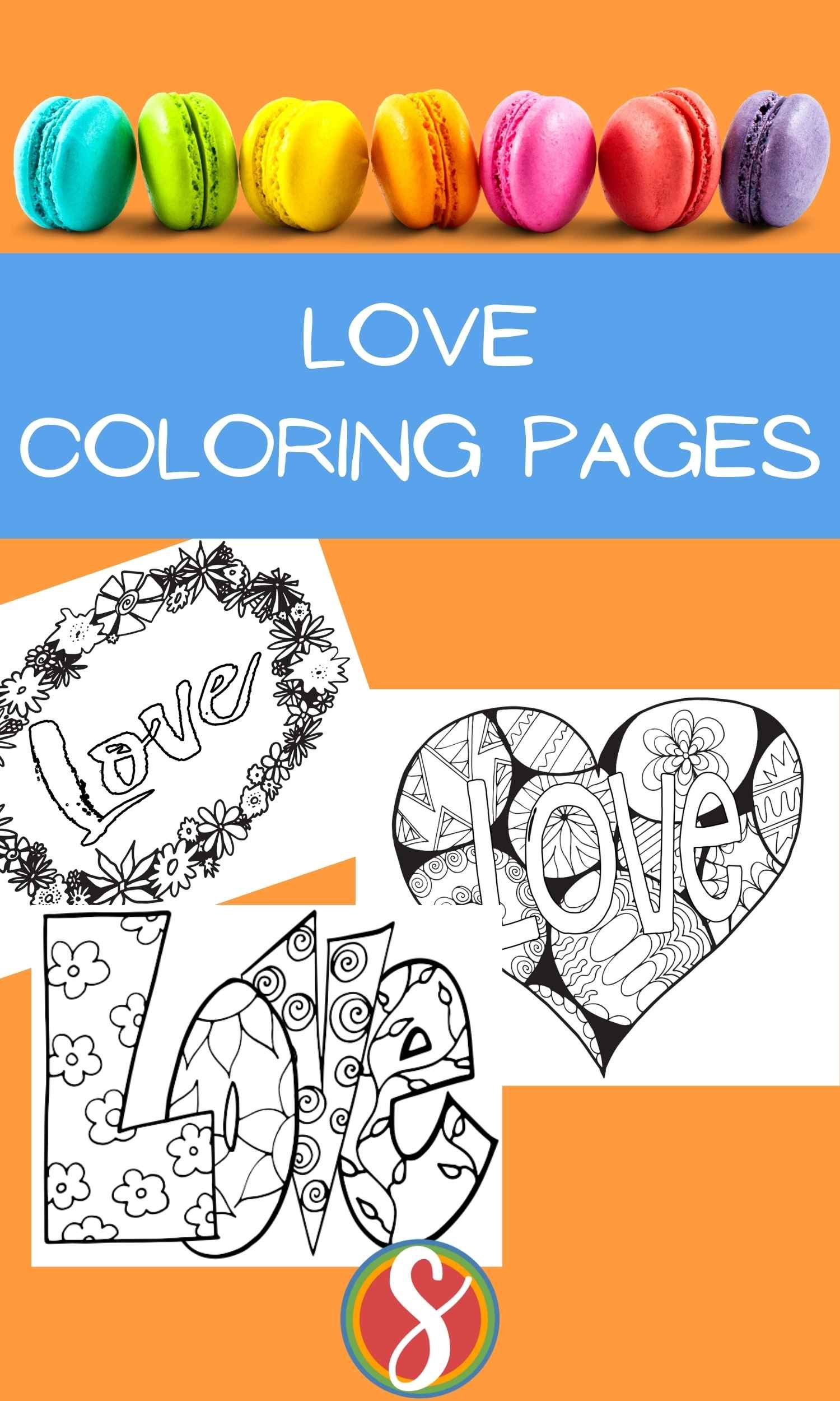 Free love coloring pages â stevie doodles