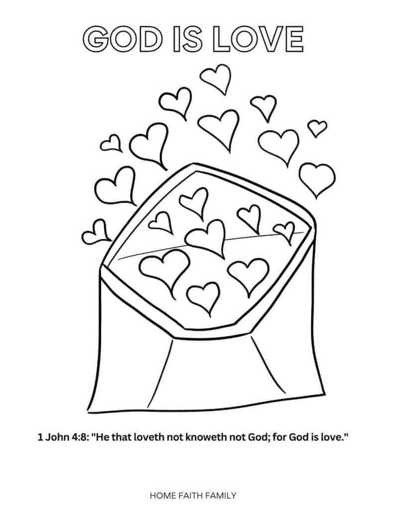 Free christian valentines day coloring pages for kids