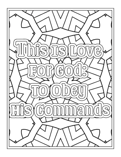 Premium vector religious quotes coloring pages for kdp coloring pages