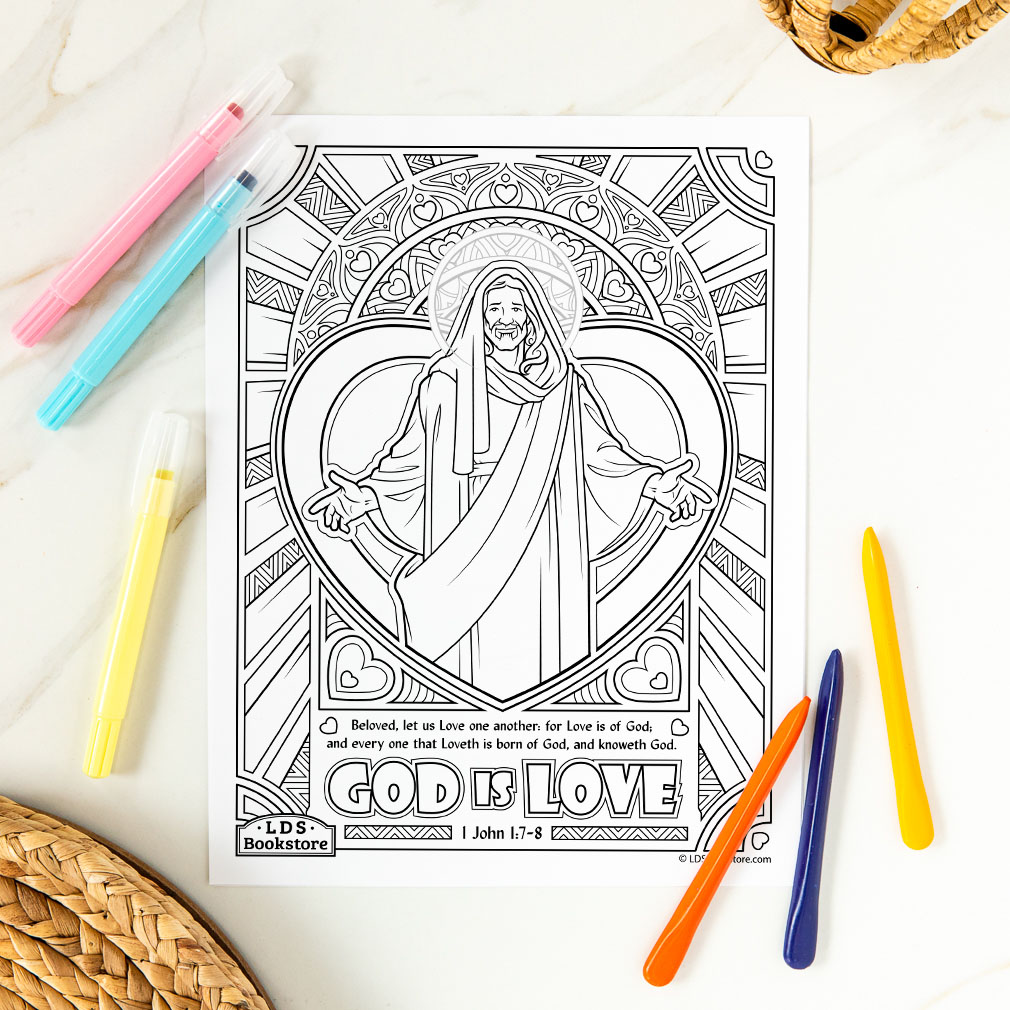 God is love coloring page