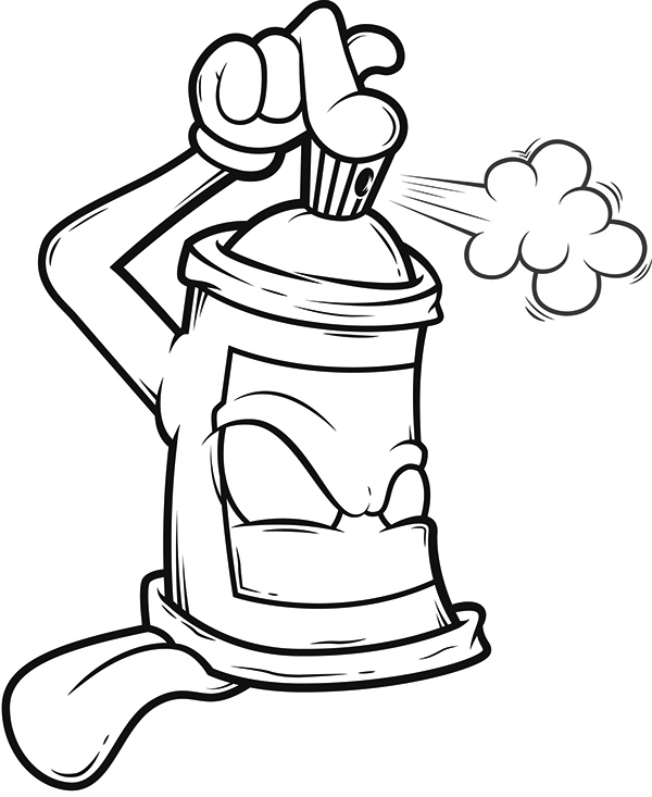 Graffiti coloring pages for teens and adults