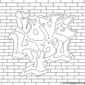 Graffiti coloring pages printable for free download