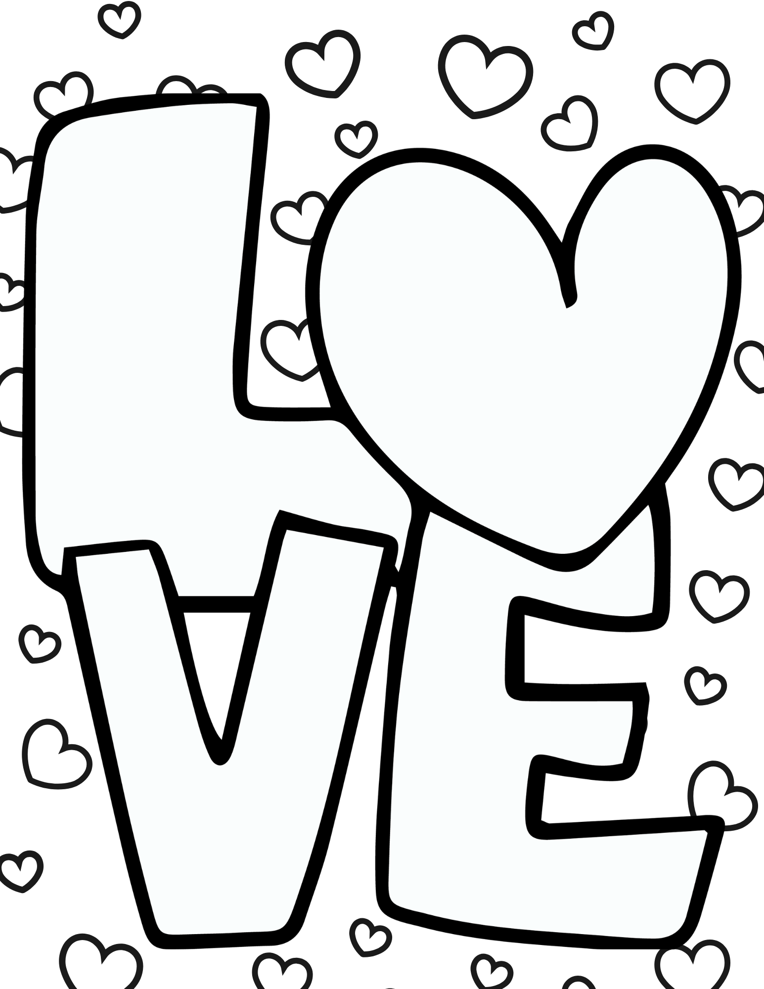 Free printable heart coloring pages for kids and adults