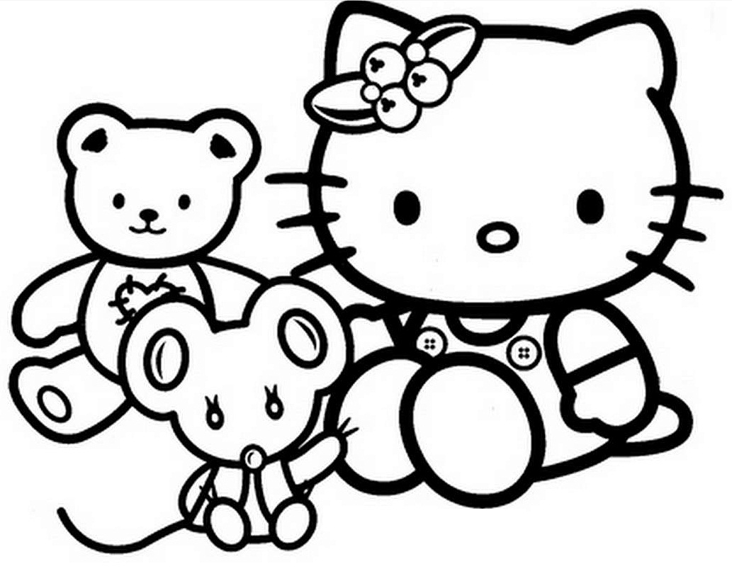 Free printable hello kitty coloring pages for kids