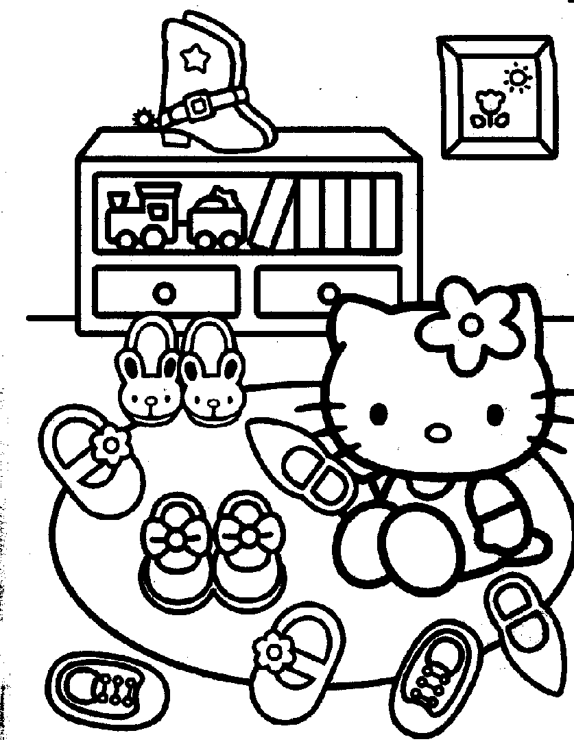 Hello kitty coloring pages