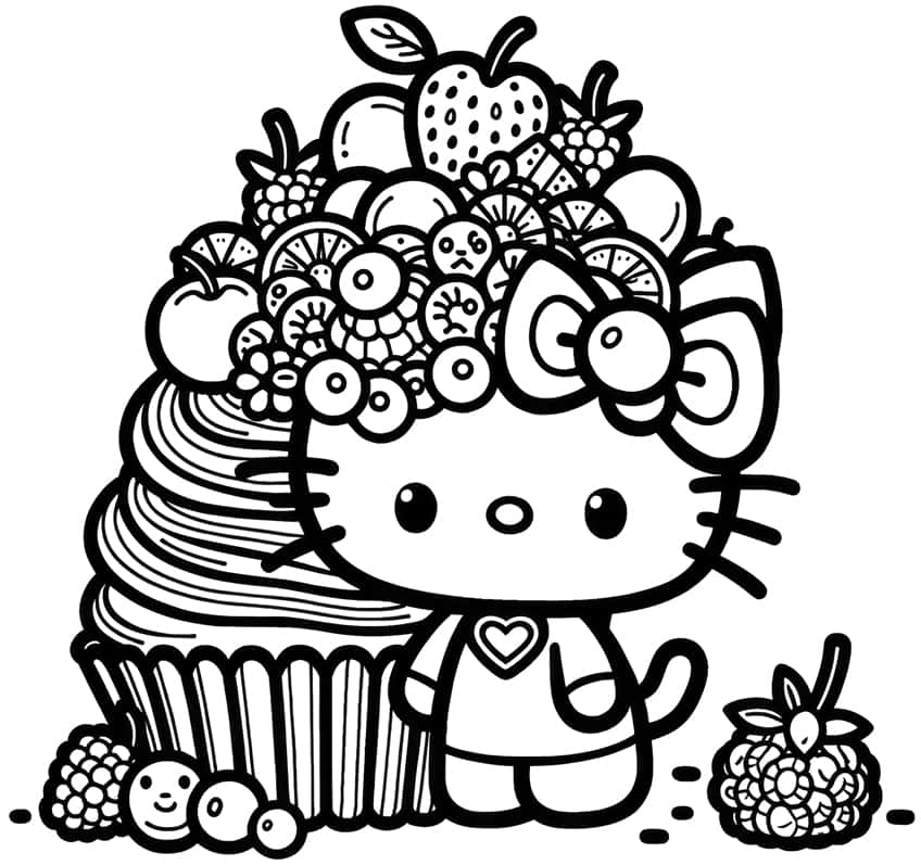 Hello kitty coloring pages