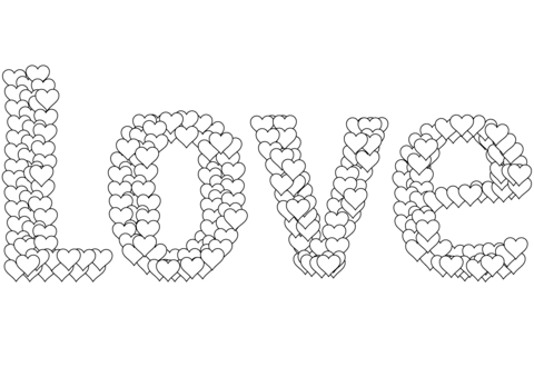 Love coloring page free printable coloring pages