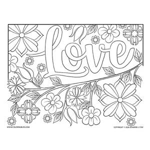 Loveâ coloring page