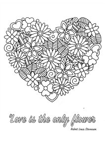 Love coloring pages for adults kids