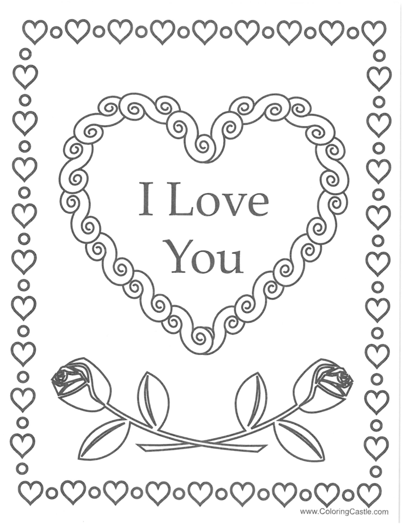 Valentines coloring pages